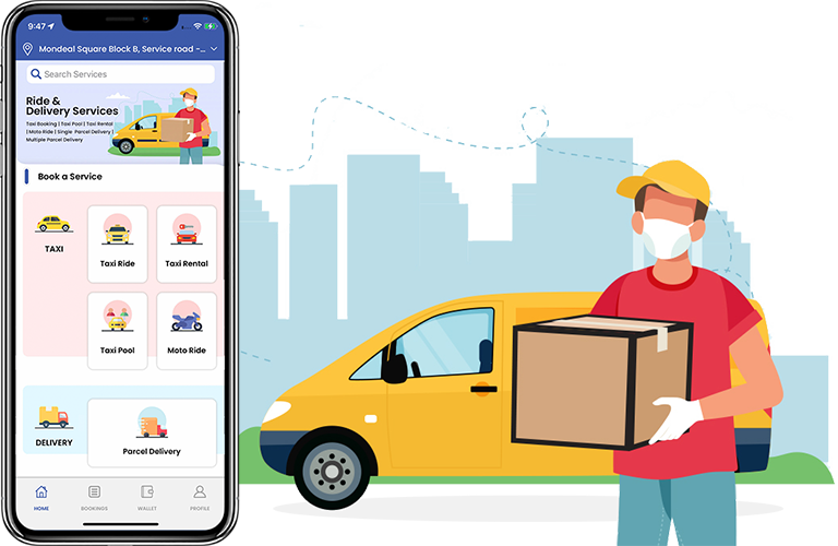 taxi and delivery app